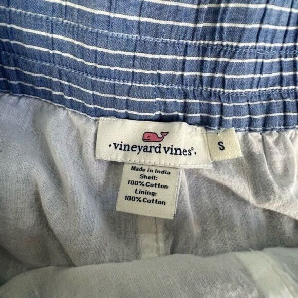 VINEYARD VINES GIRLS SWIMMING TRUNKS SIZE S BLUE WHITE STRIPES LINED - Picture 7 of 9